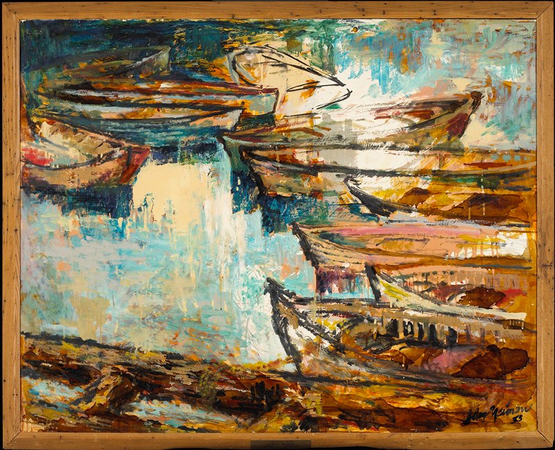 Idle Boats, LeRoy Neiman, 1953