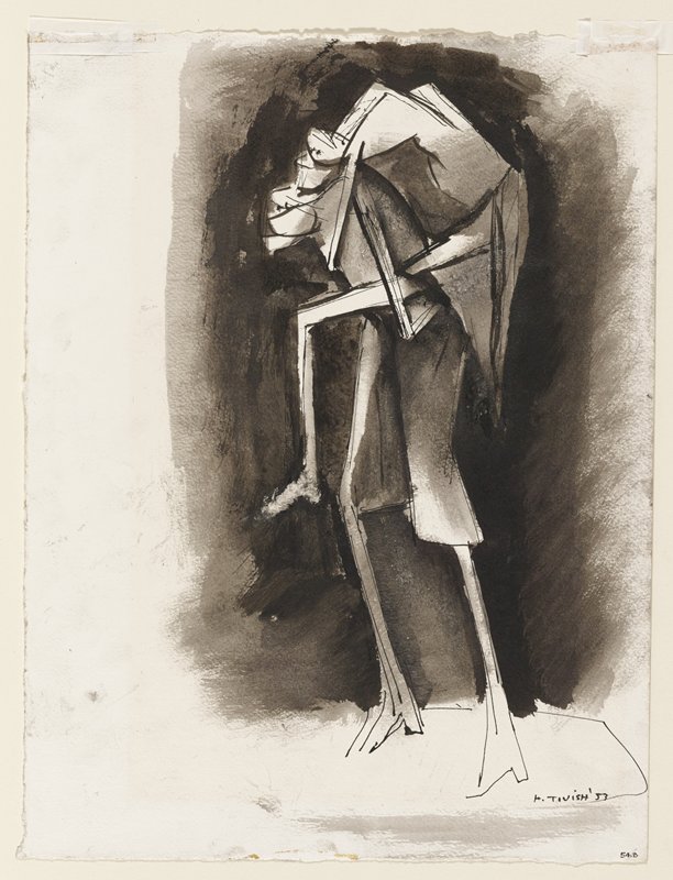 Study for Sculpture; Wounded Soldier, Harold Tovish, 1953