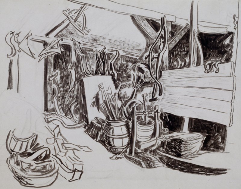 Barn Interior, Wanda Gág, c. 1932