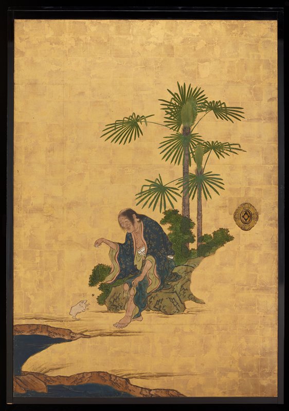 Liu Haichan [right of the set Daoist Immortals], Kano Sansetsu, 1646