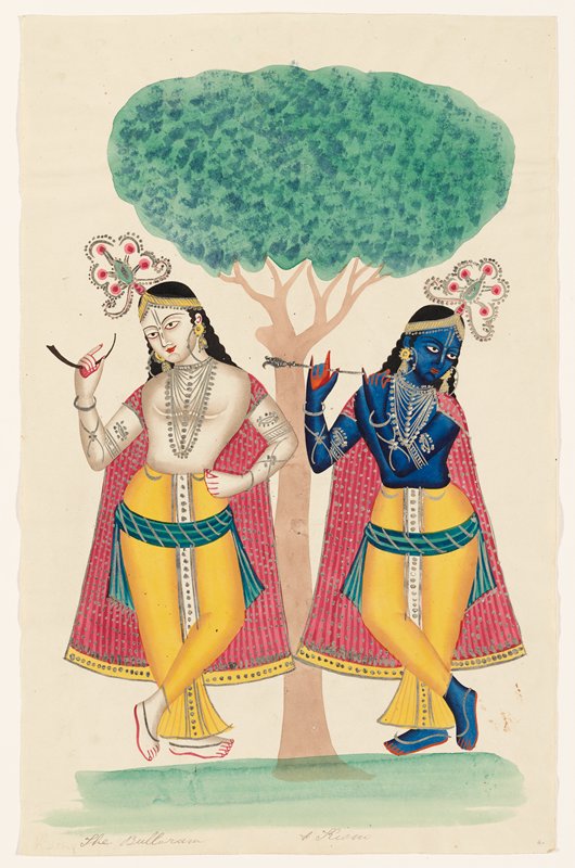 Krishna and Balarama underneath a Tree, 19th century