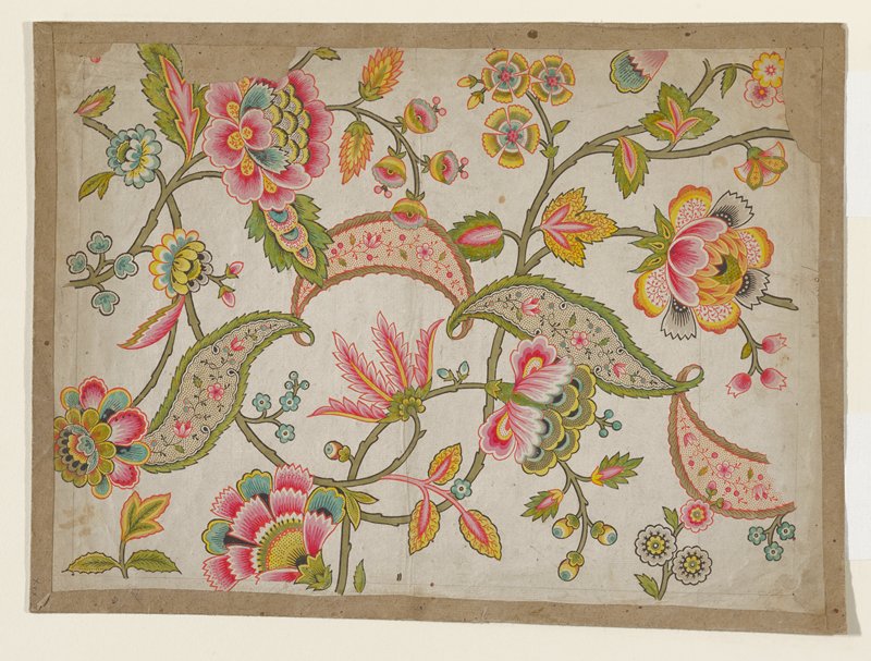 Textile Design (East Indian style), Possibly England, 18th century
