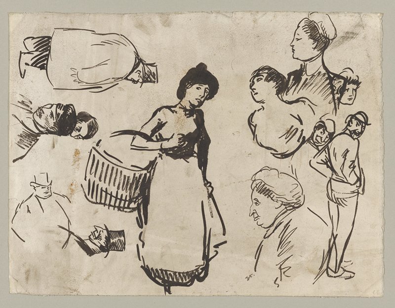 Sheet of Studies, Théophile Alexandre Steinlen, 19th-20th century