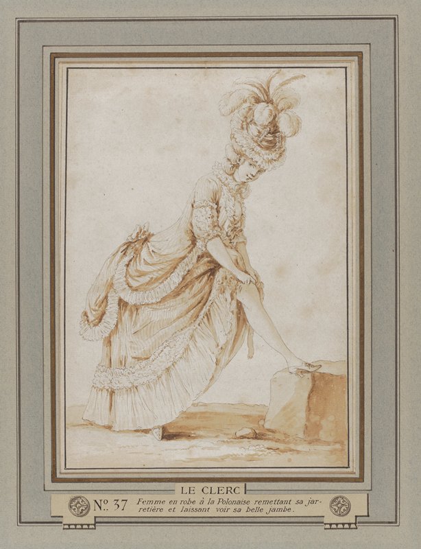 Woman in a Dress in the Polish Style, Pierre Thomas Le Clerc, 1778