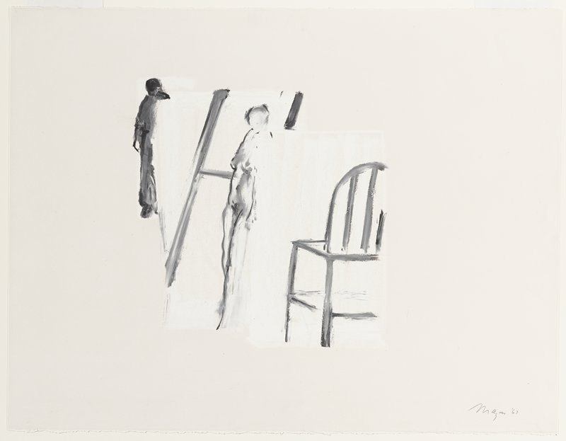 The Artist, Model and Chair, Michael Mazur, 1967