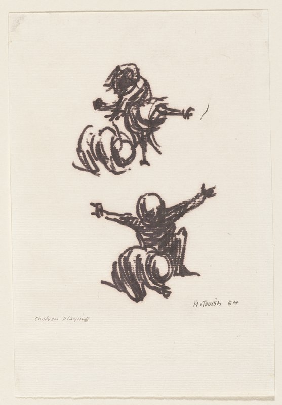Children Playing, Harold Tovish, 1954