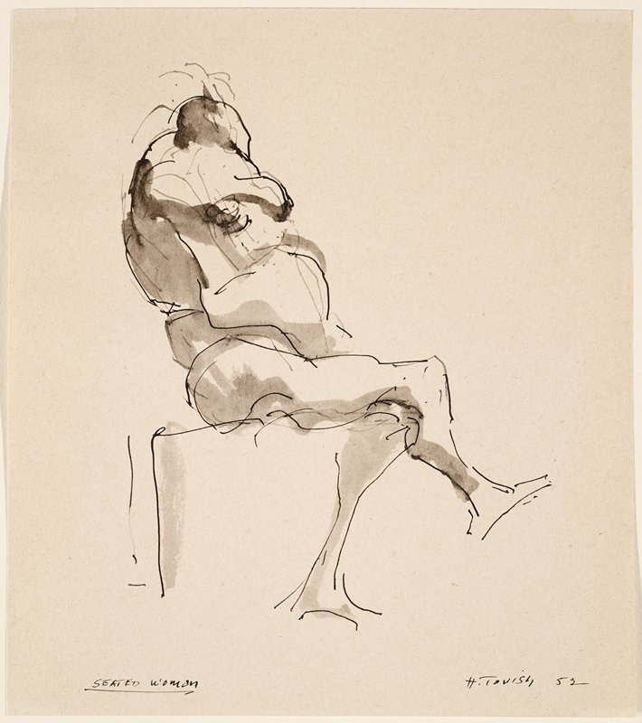 Seated Woman, Harold Tovish, 1952
