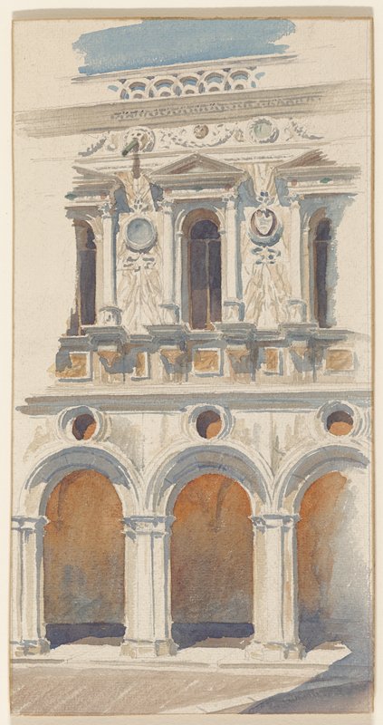 Facade of a Palazzo, Rhodes Robertson, c. 1915