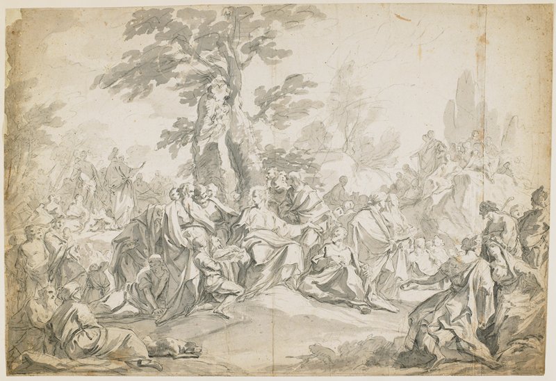 The Multiplication of Loaves and Fishes, Gregorio Guglielmi, c. 1750