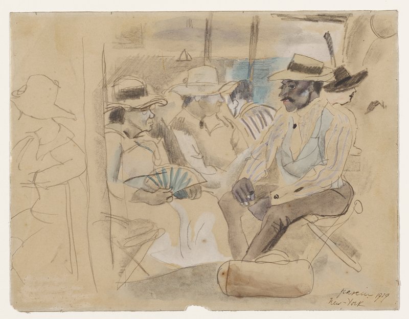 On the Ferry, Jules Pascin, 1919