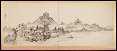 Views of the Xiao and Xiang Rivers [left of a pair], Kushiro Unzen, 1807