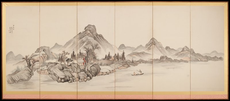 Views of the Xiao and Xiang Rivers [left of a pair], Kushiro Unzen, 1807