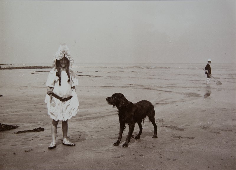 Simone Roussel on the Beach at Villerville, Jacques Henri Lartigue, 1906 (printed 1972)
