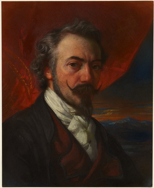 Self Portrait, Eugene Francois Marie Joseph Deveria, 1851