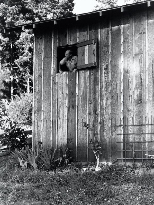 Edward Weston Looking Out of His Darkroom Window, Carmel, CA, Beaumont Newhall, 1940