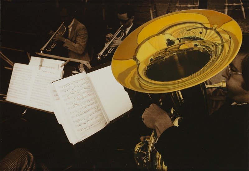 Self Portrait with Horn No. 4, Christopher James, 1976