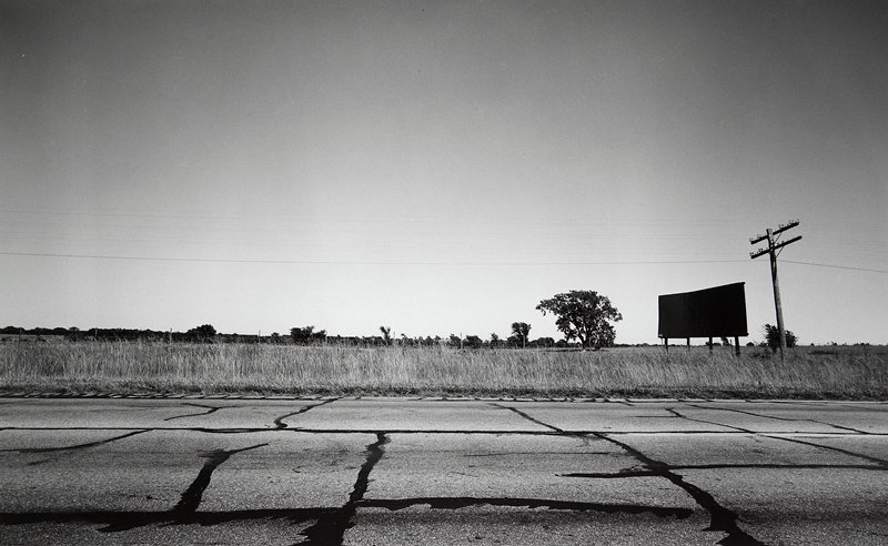 Black Sign, Near Kansas/ Missouri Border, Lawrence McFarland, 1976