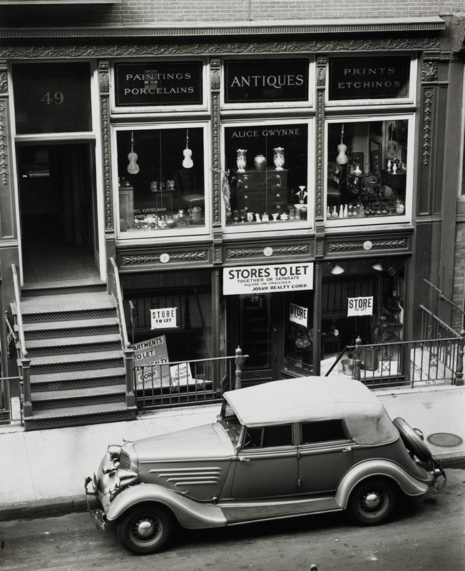 Antique Store with Car, New York, Willard Van Dyke, 1937