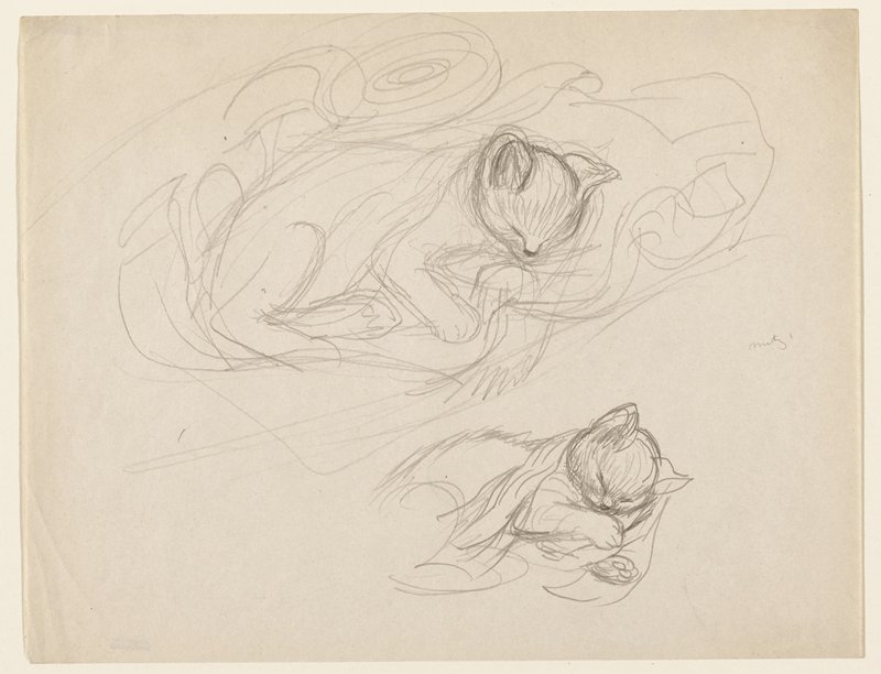Mutzi Asleep, Wanda Gág, c. 1937
