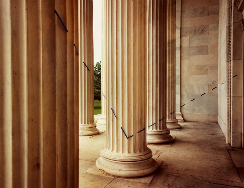 Blue Right Angle, Albright-Knox Art Gallery, Buffalo, New York, John Pfahl, 1975