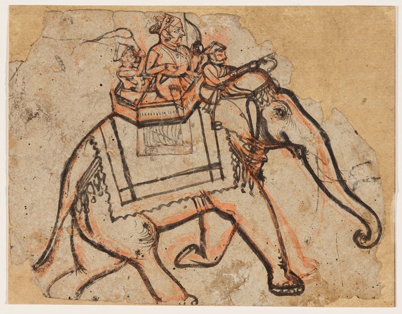 Raja Ram Singh I On an Elephant, c. 1720