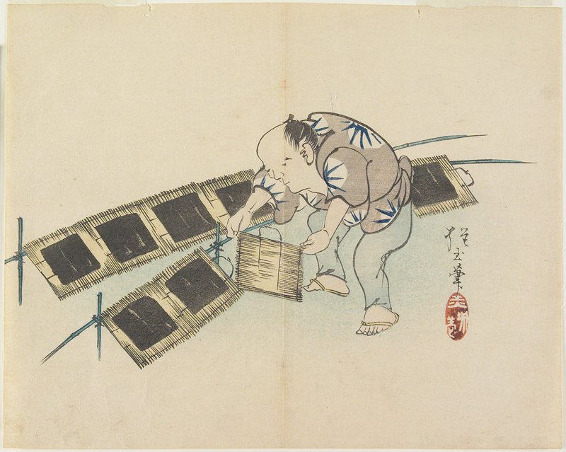 Drying Laver, Yamada Hōgyoku, 1830s