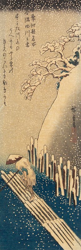 Winter: Snow on the Sumida River, Utagawa Hiroshige