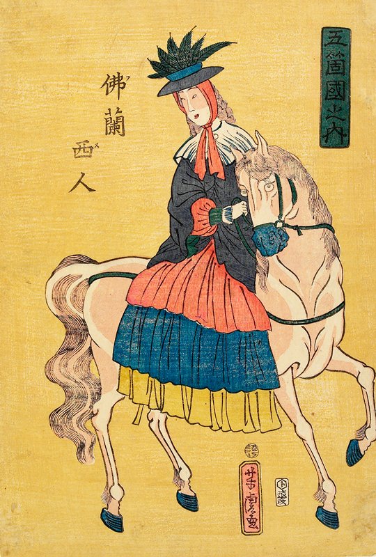 French Lady, Utagawa Yoshitora, 1861, 3rd lunar month