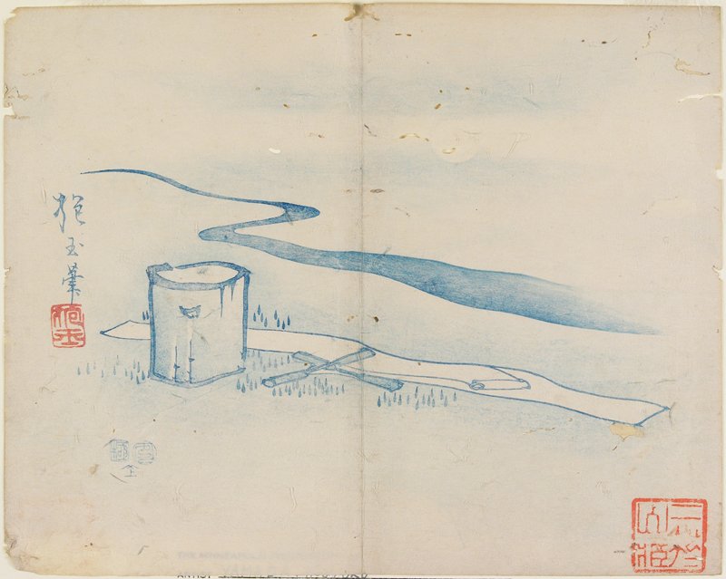 Pounding Silk by Tamagawa River, Yamada Hōgyoku, 1829