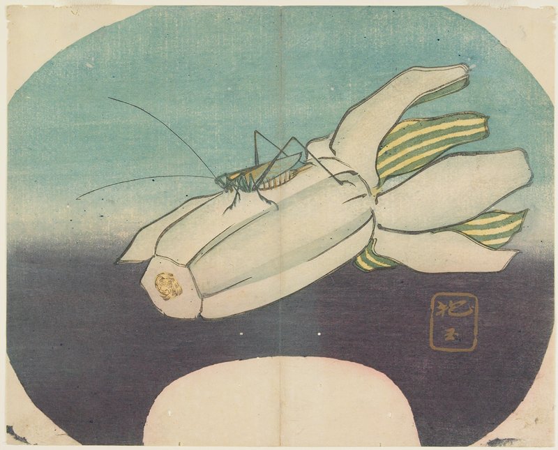 Cricket on a Squash, Yamada Hōgyoku, 1830s