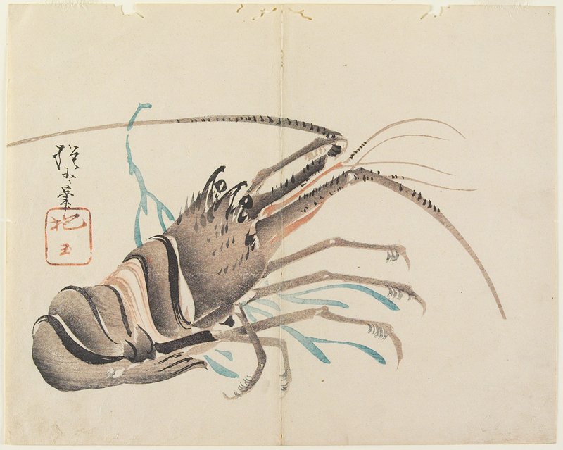 Crayfish, Yamada Hōgyoku, 1830s