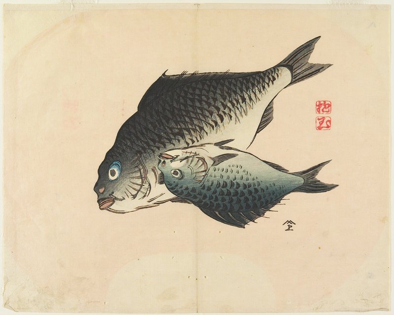 Pair of Fish, Yamada Hōgyoku, 1830s