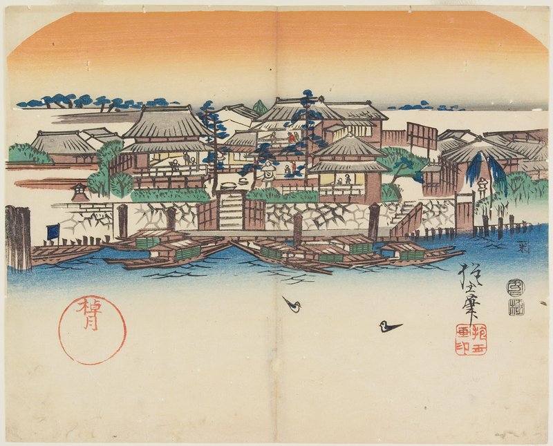 Boating Inn, Yamada Hōgyoku, 1829