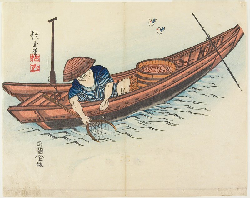 Fisherman, Yamada Hōgyoku, 1832