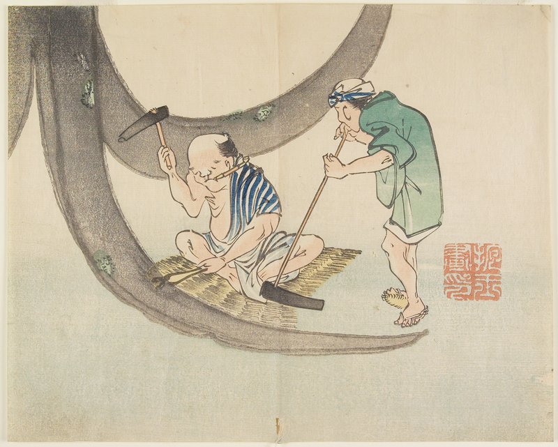 Repairing Boats, Yamada Hōgyoku, 1830s