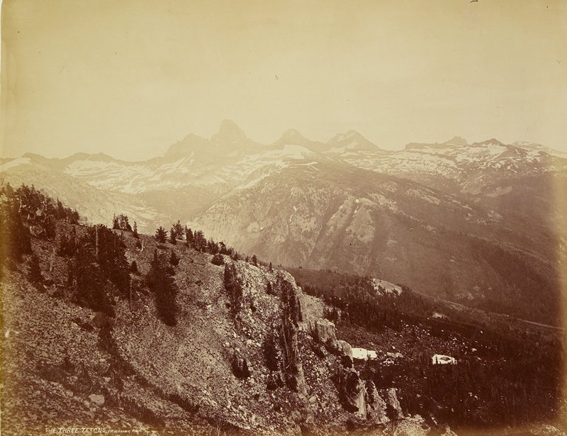 The Three Tétons, Panoramic View, William Henry Jackson, c. 1873