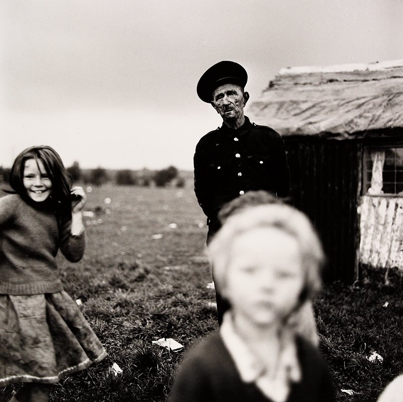 Chimney Sweep and Children, Ireland, Alen MacWeeney, 1965–66