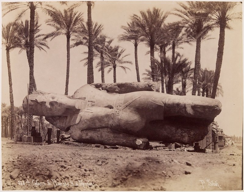 Colosse de Ramsès II à Memphis, Pascal Sebah, 19th century