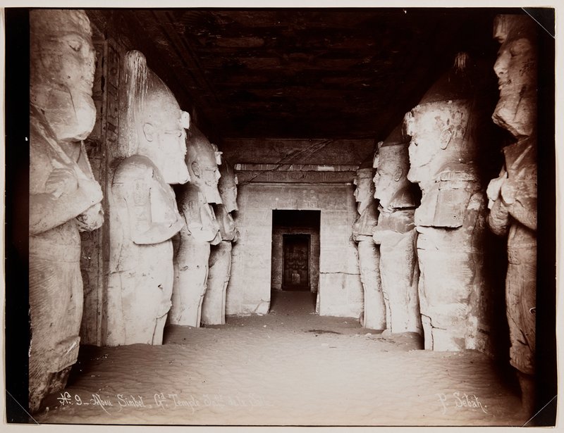 Abu Simbel, Grande Temple, Intérieur de la Salle, Pascal Sebah, 19th century