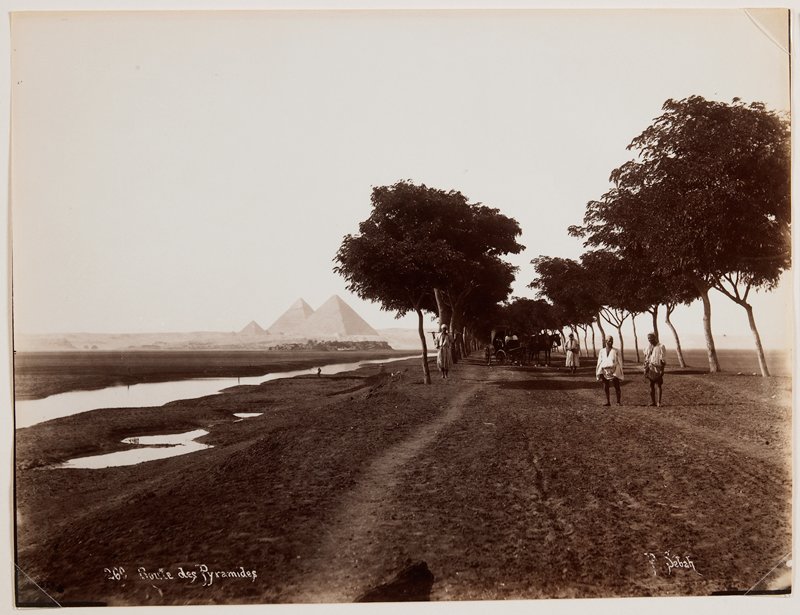 Route de Pyramides, Pascal Sebah, 19th century