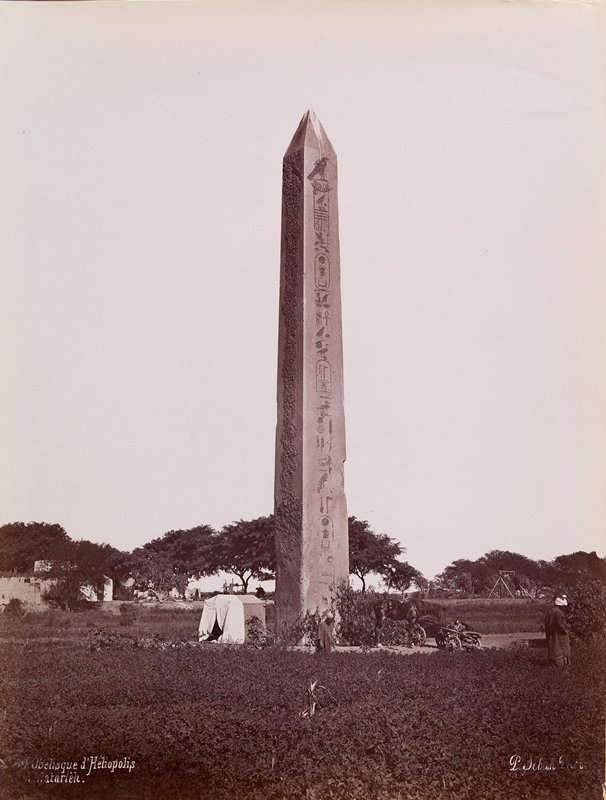 Obélisque d'Heliopolis, Matarieh, Pascal Sebah, 19th century