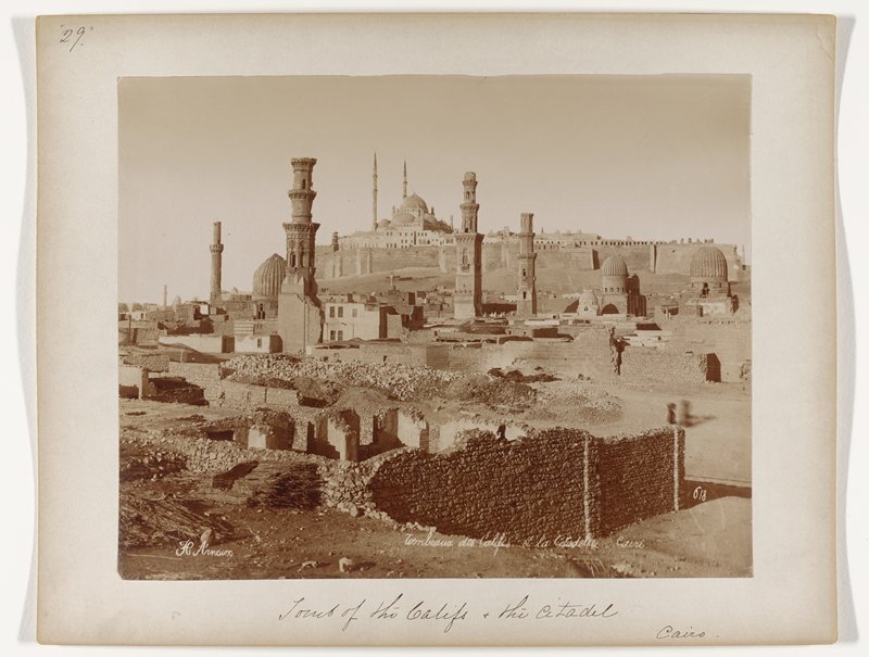 Tombeaux des Califs et la Citadelle, Caire, Hippolyte Arnoux, 19th century