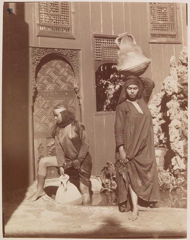 Untitled [two women at well], Pascal Sebah, 19th century