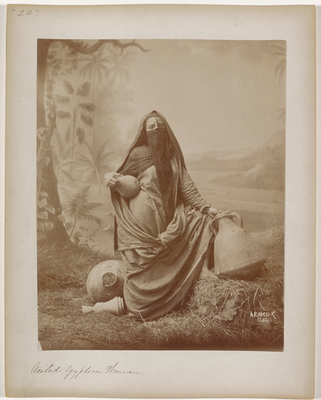Untitled [veiled Egyptian woman], Hippolyte Arnoux, 19th century