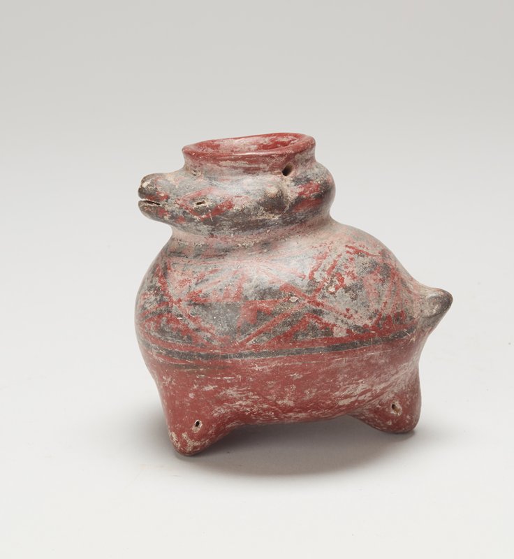 Animal effigy pot, 250 BCE–300 CE