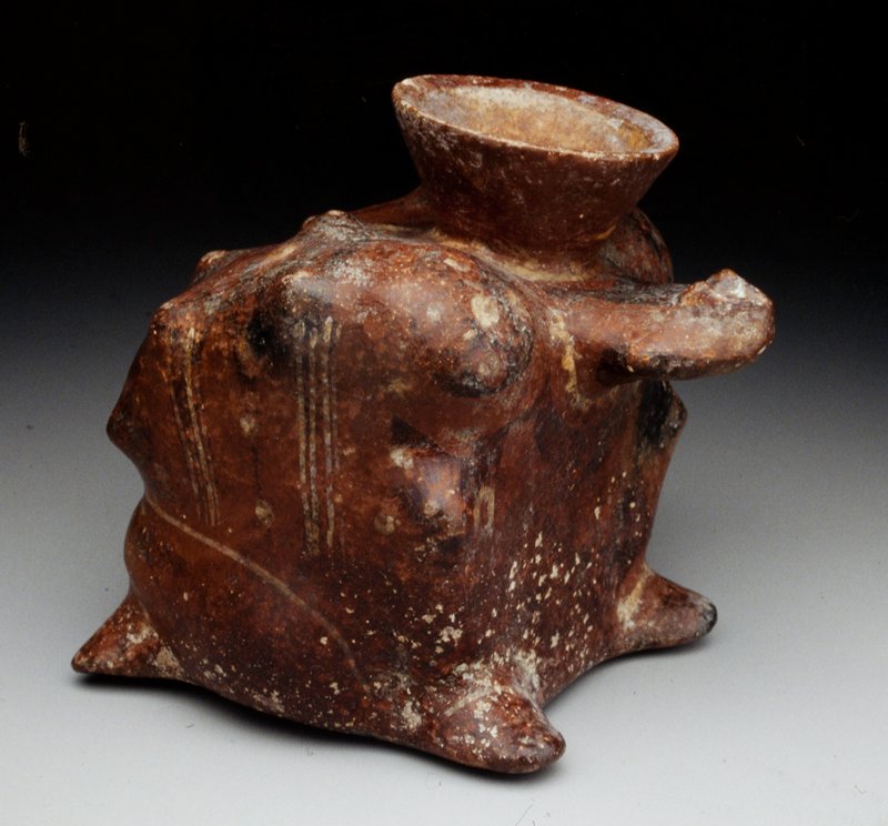 Horned toad bowl, 100 BCE–250 CE