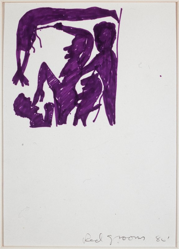 Sketches for the shade for The Pancake Eater, Red Grooms, 1980