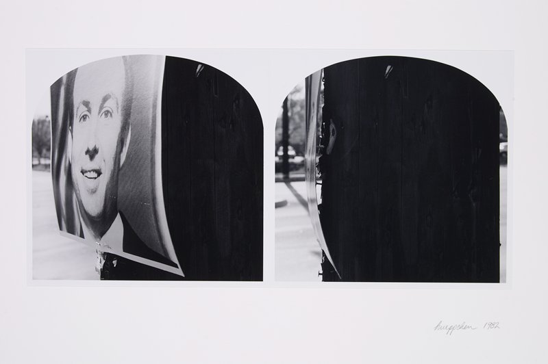 Untitled [poster on telephone pole], Dale R. Hueppchen, 1982