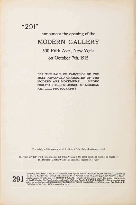 291, Alfred Stieglitz, 1915