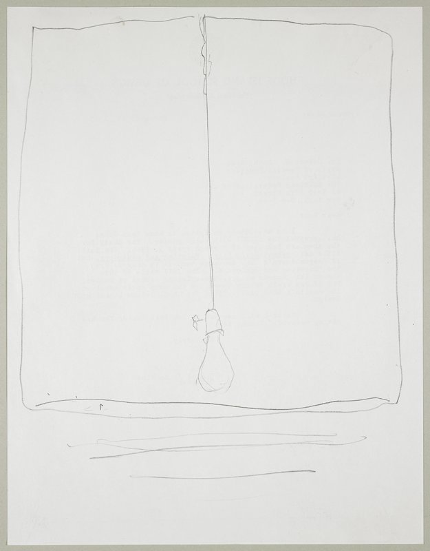 Hanging Light Bulb, Jasper Johns, 1965–66